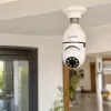 360-degree panoramic high-definition night vision home smart WiFi with white bulb surveillance camera details Picture